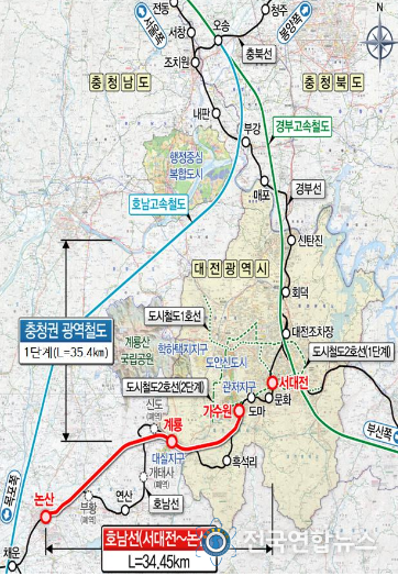 충청권 시․도지사, 호남선 고속화 사업 조속추진 공동 건의문 전달