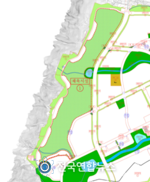 내포신도시 내 골프장 조성 예정부지 평면도