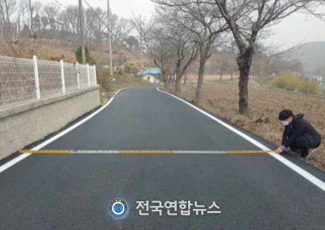 2021년 소규모 공공시설 정비사업(마을안길 정비) 진행 장면