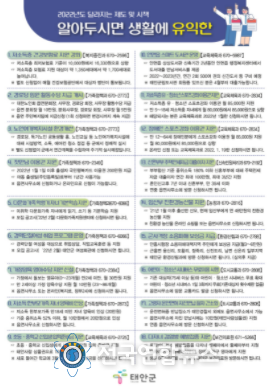 ‘2022년도 달라지는 제도 및 시책’ 팸플릿.