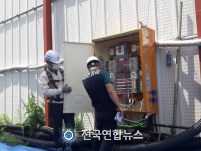 예산군, 아파트 건설현장 합동점검 모습