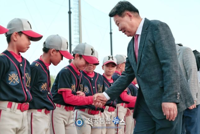 선수단 격려 사진